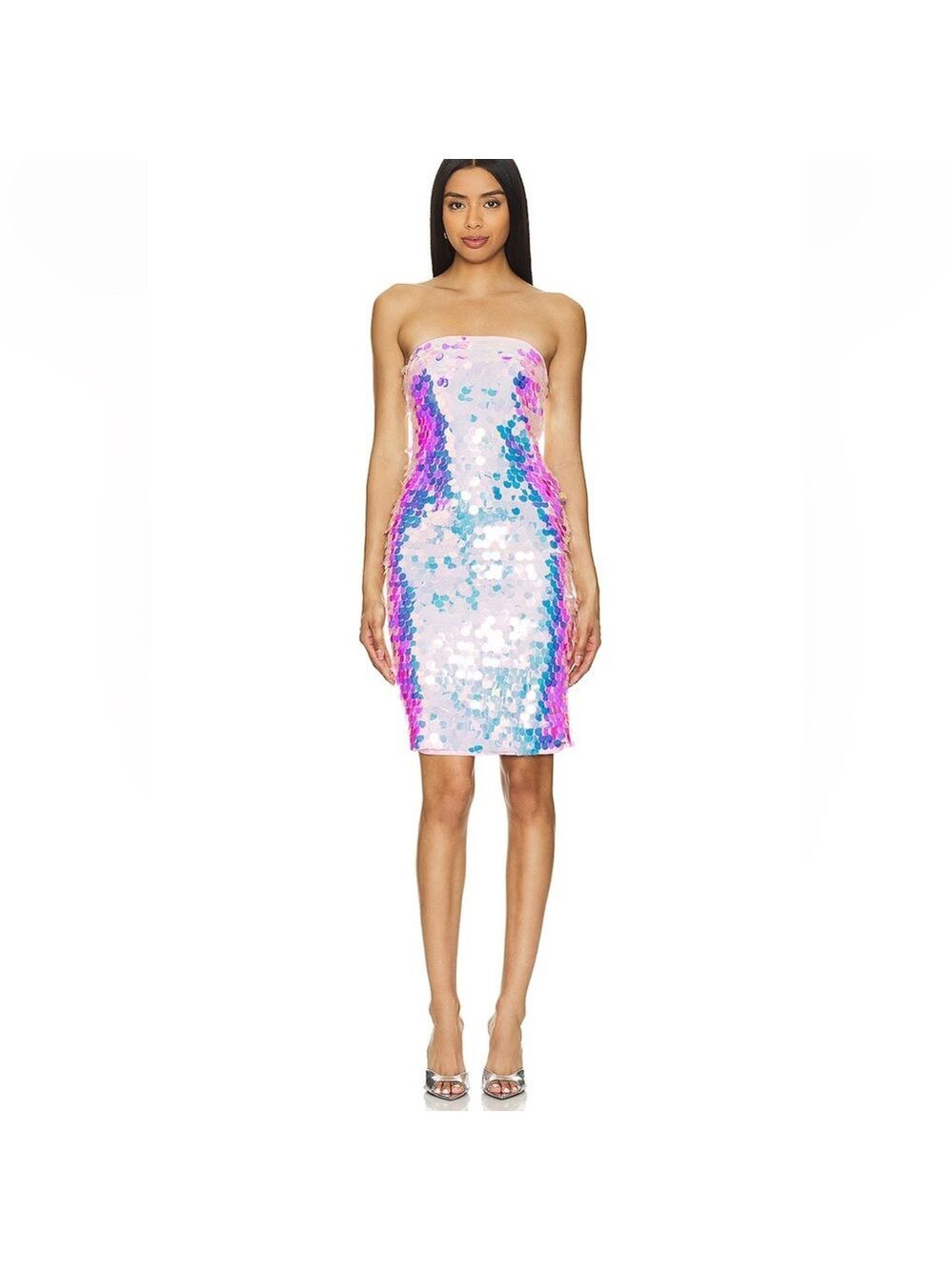 Susana Monaco Iridescent Sequin Midi Dress Size XS NWT - Picture 1 of 12